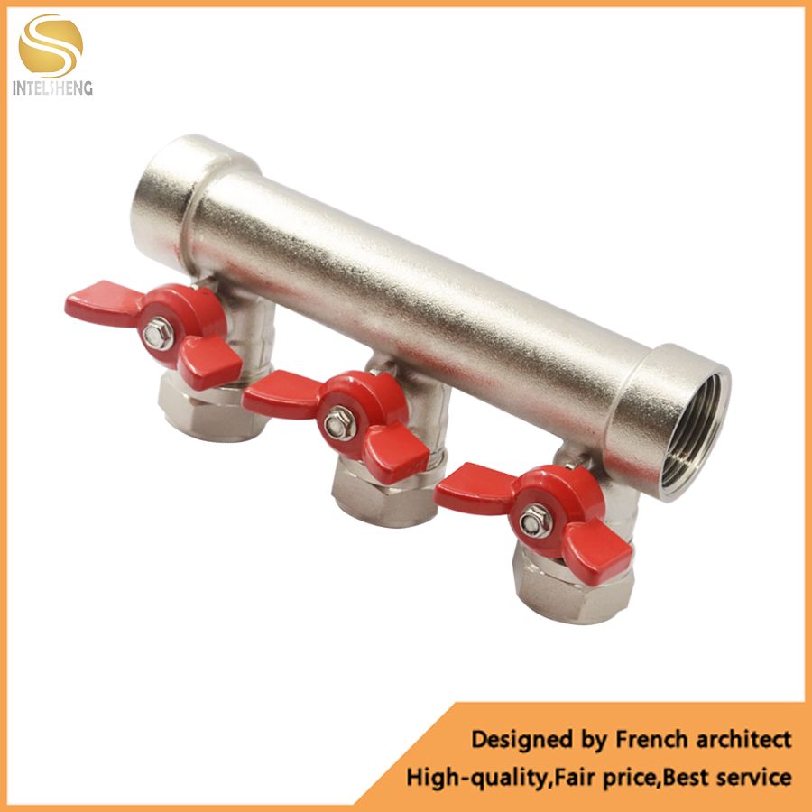 Forged Brass Bar Manifold for Radiant Floor Heating System