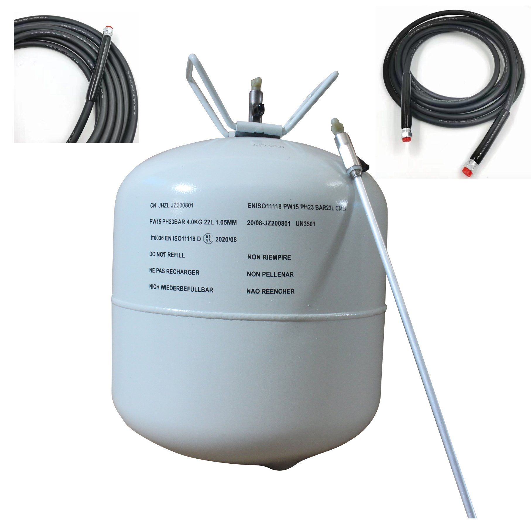 22L Disposable Foam Agent Adhesive Canister with Siphon