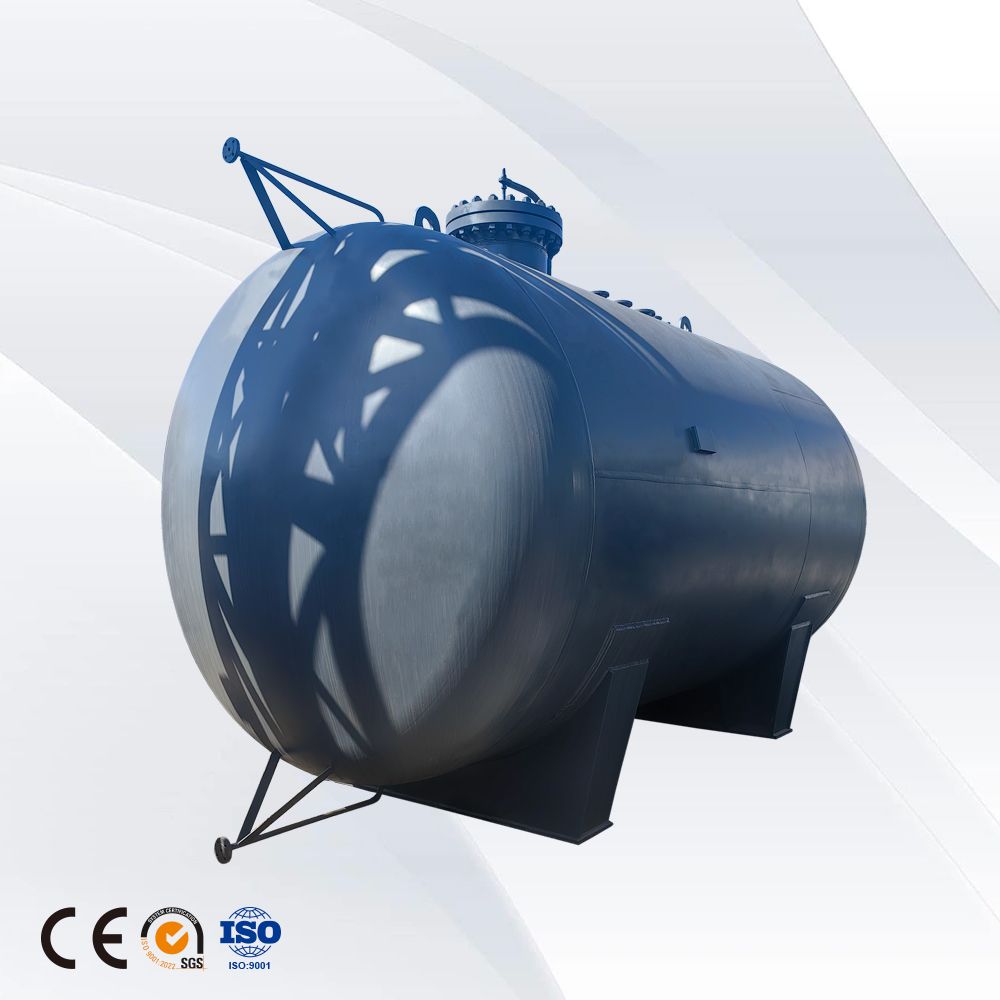 5000L Horizontal Glass-Lined Chemical Storage Tank for Sulfuric Acid