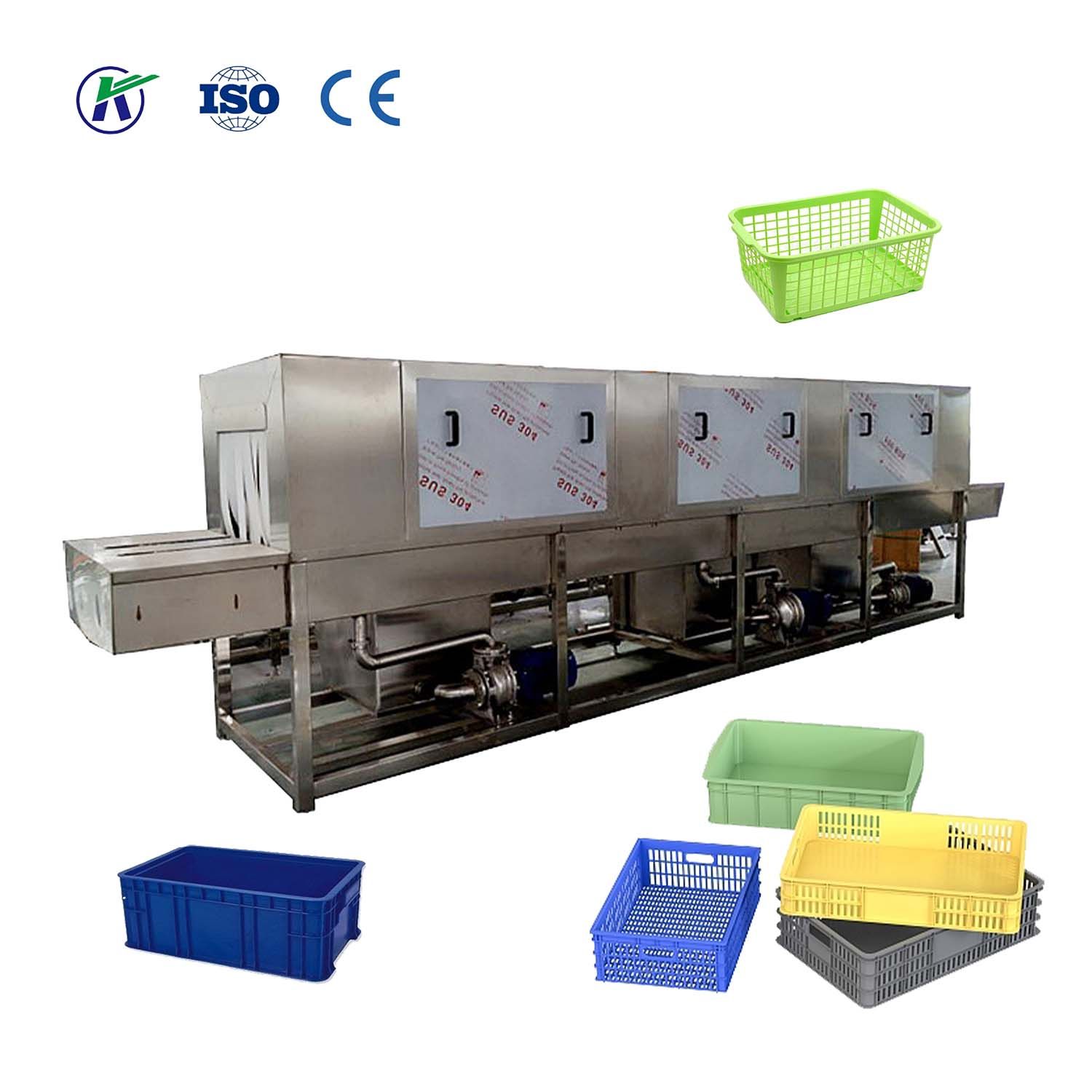 Automatic Crate Washer and Cleaning Machine for Turnover Baskets