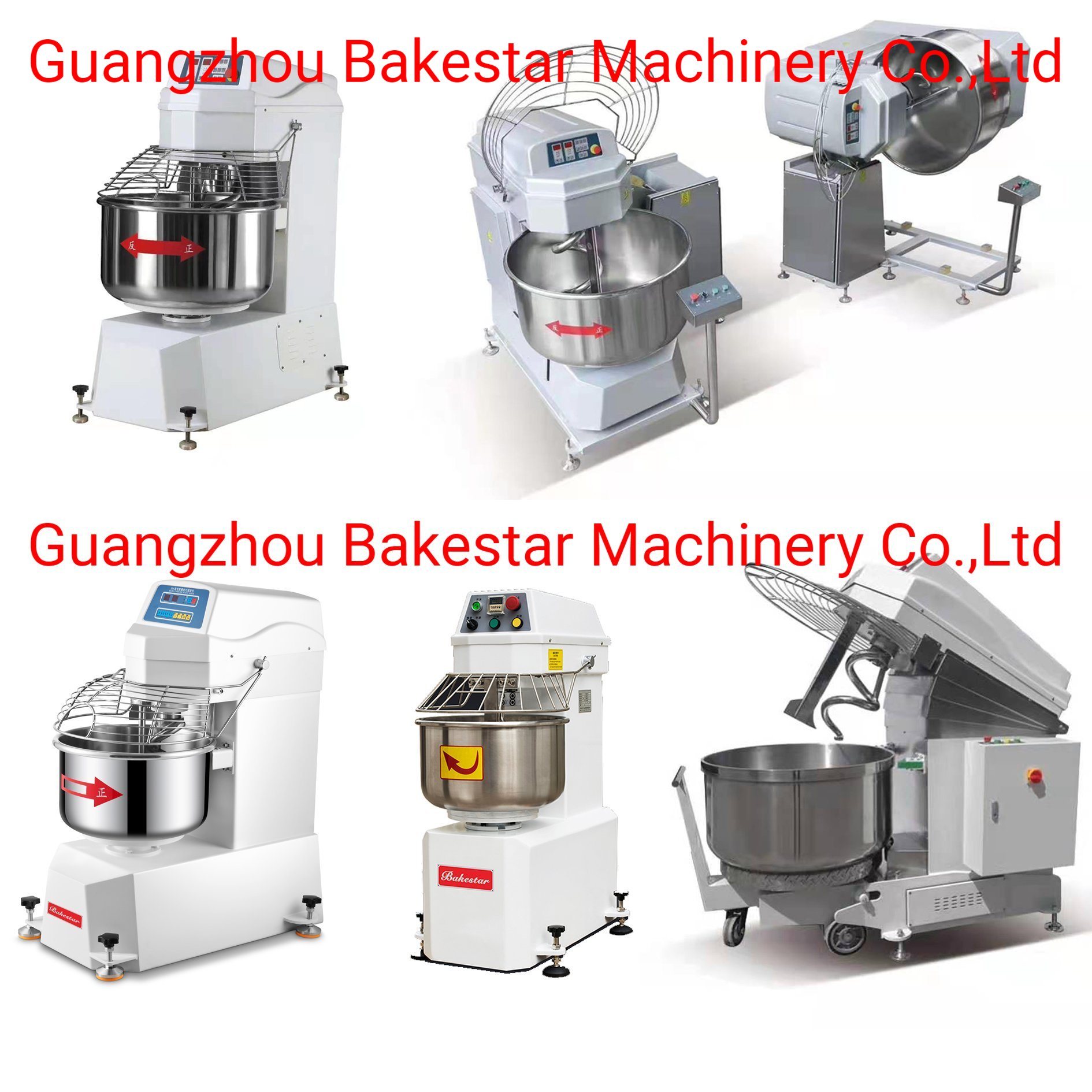Removable Flour Mixer for 10kg to 200kg Spiral Dough Mixer