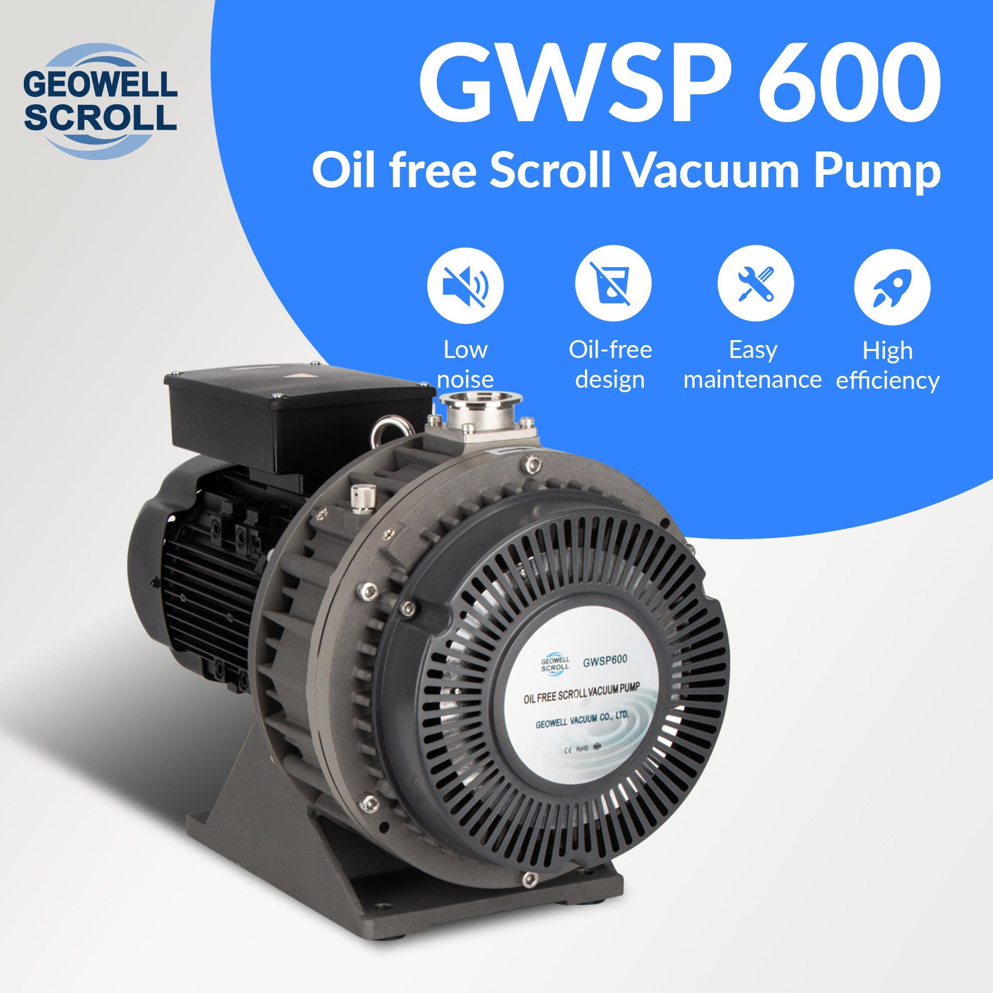 137.9 GPM (50 Hz) Dry Oil-Free Air Scroll Vacuum Pump