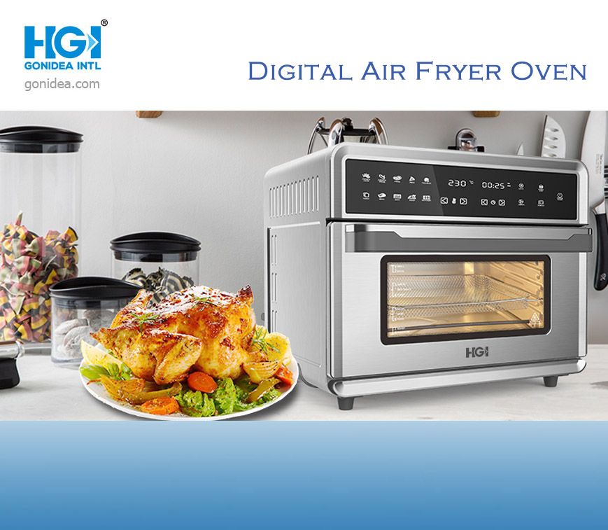 1800W 25L Air Deep Fryer Oven - Electric Oil-Free Baking Oven AFO-01D