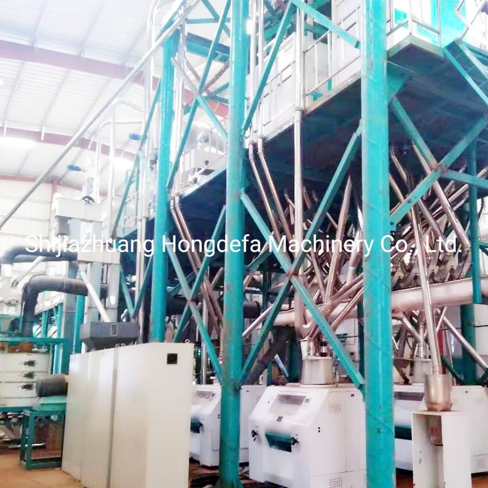 Fully Automatic 100t/24h Corn Flour Milling Plant for Kitwe