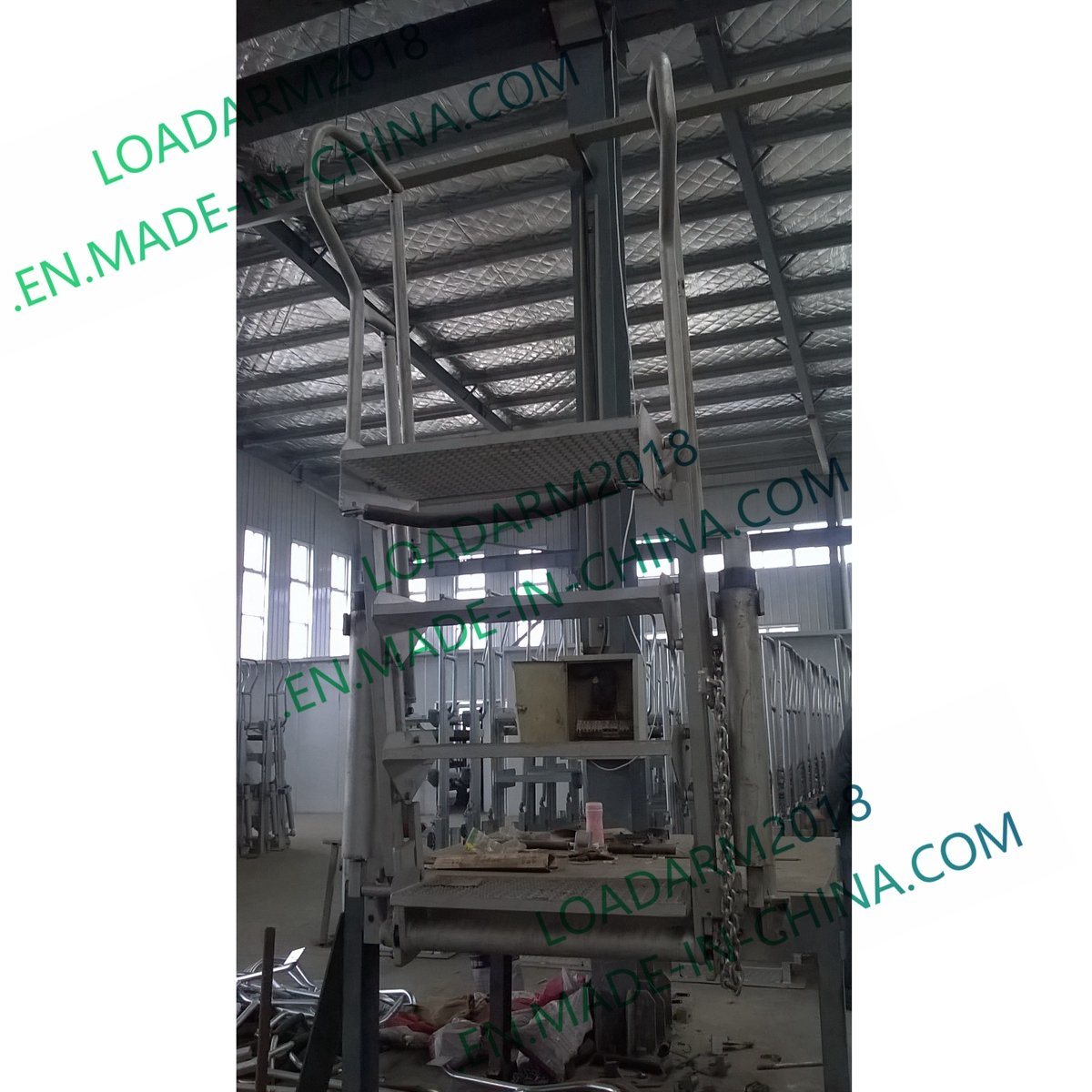 Manual Stainless Steel 3-Step Folding Ladder