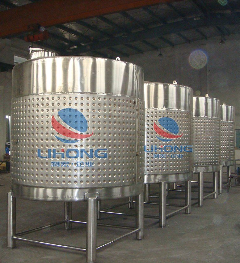 Stainless Steel Conical Wine Fermentation Tank with Cooling Jacket