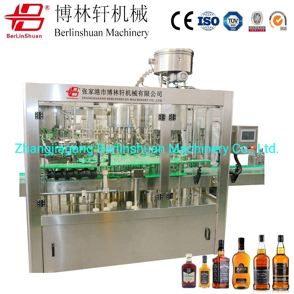 3-in-1 Auto Glass Bottle Filling and Sealing Machine for Grape Wine