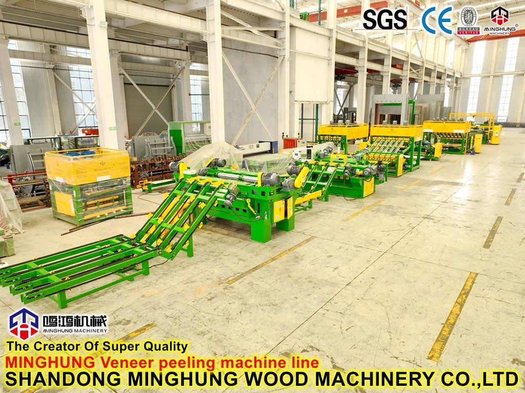 4-Foot Spindle-Free Wood Veneer Production and Peeling Line