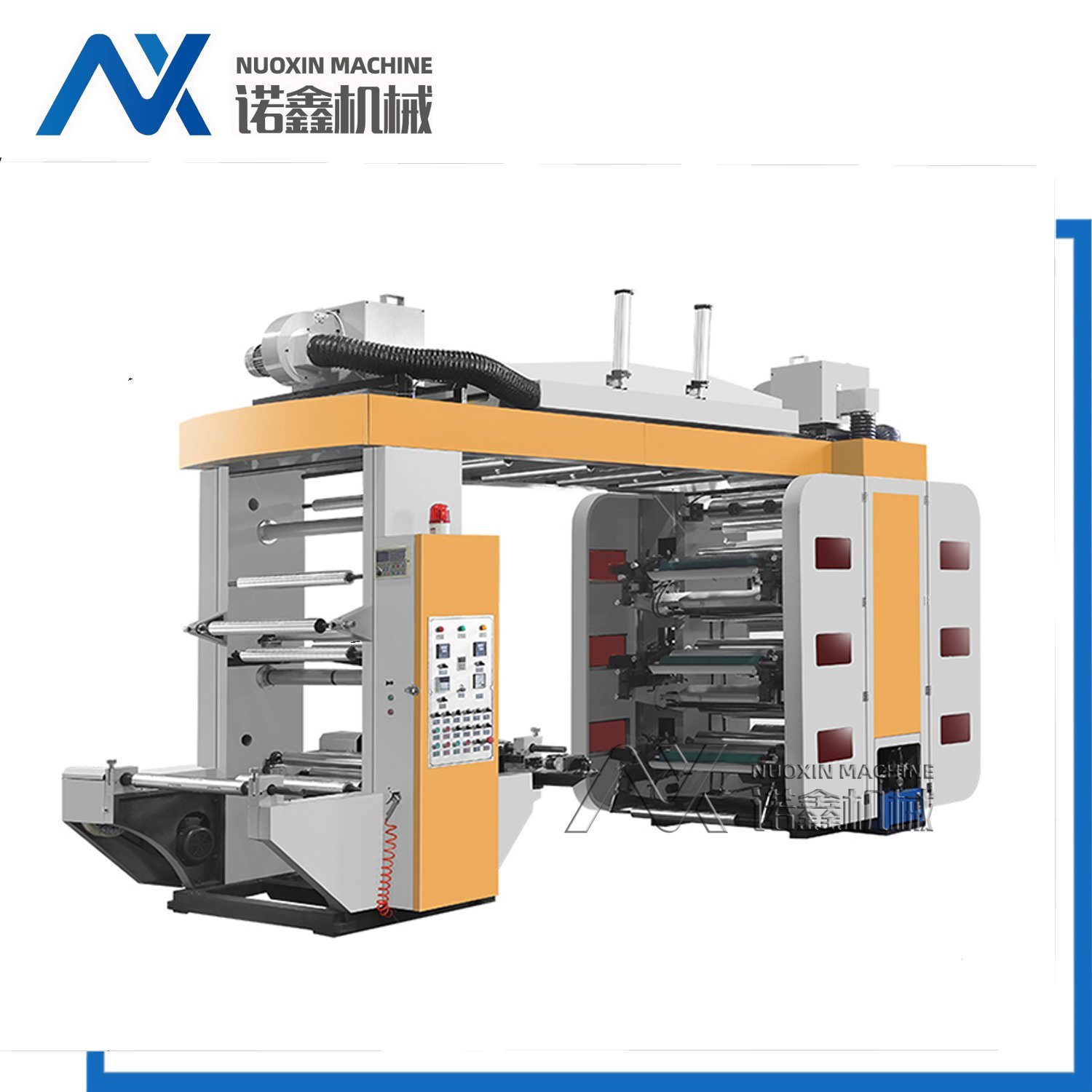 6-Color Stack Flexographic Printing Machine for PE/PP/HDPE/LDPE/OPP
