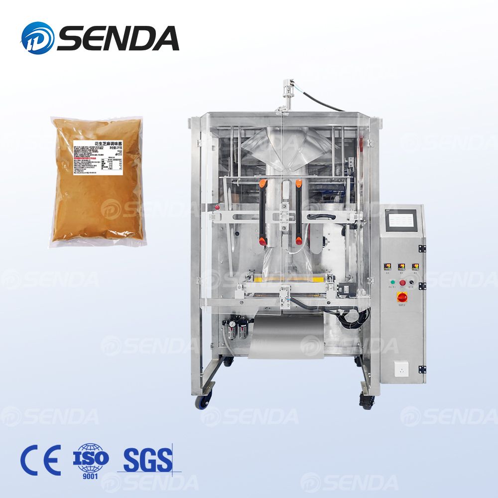 Automatic Liquid Packaging Machine for Sticky Sesame Paste with Mixing Cylinder