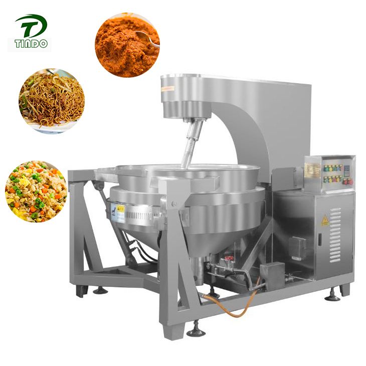 Compact 100L Intelligent Planetary Stirring Cooking Kettle with Mixer