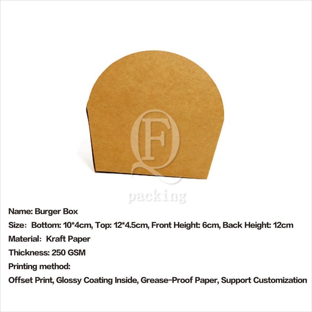 Custom Affordable Heat-Resistant Anti-Squeeze Burger Boxes for Train Stations