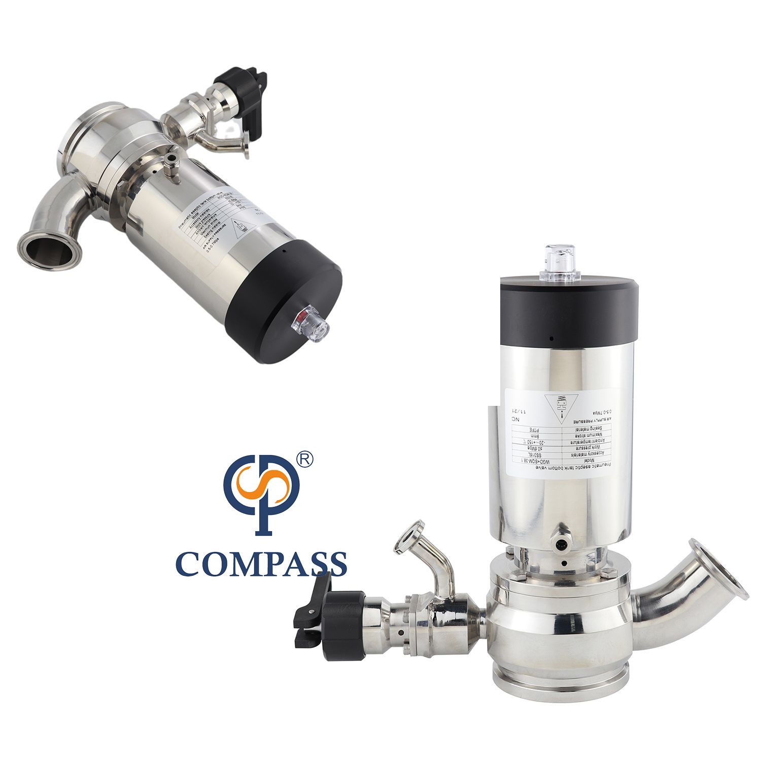 Food-Grade Stainless Steel Pneumatic Bioclean Tank Bottom and Sampling Valves