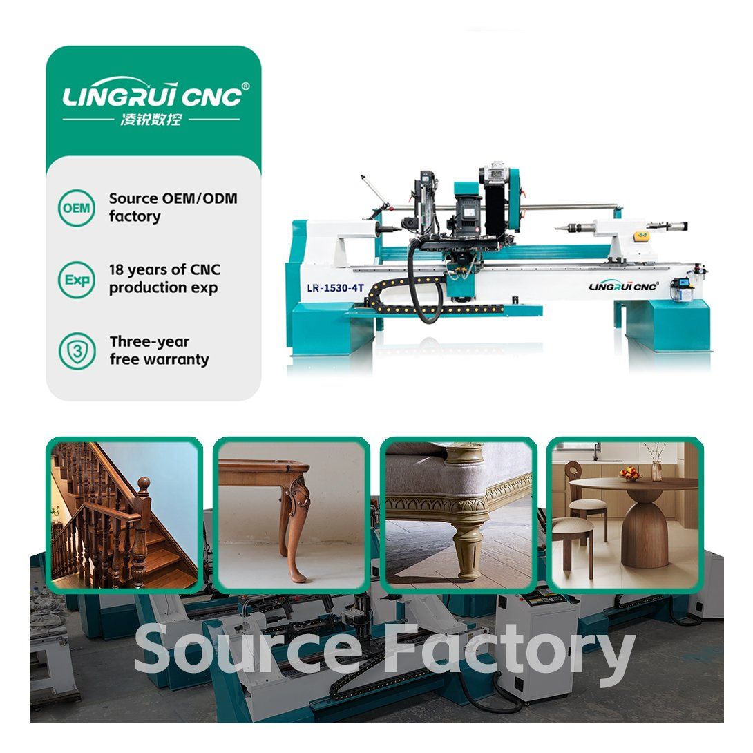 Industrial Automatic CNC Wood Lathe for Crafting Wooden Furniture Legs