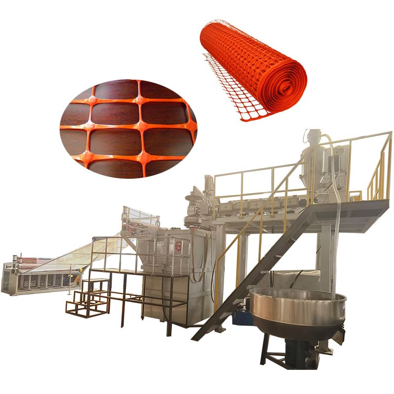 PE Square Safety Fence Mesh Net Orange Barrier Fence Extrusion Equipment
