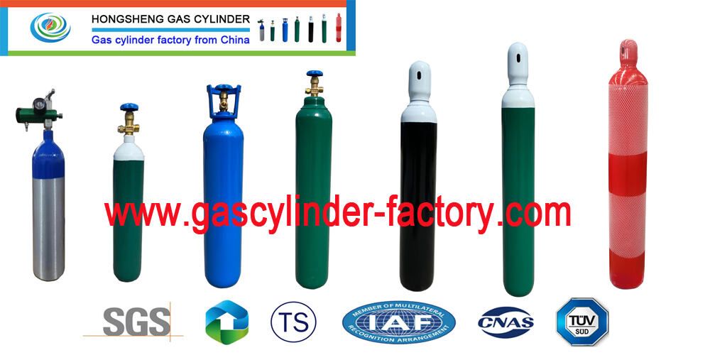 150bar 37mn CO2 Gas Cylinders ISO9809-3 TUV Certified Industrial Argon Tanks