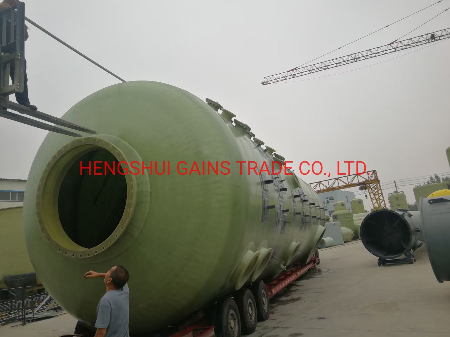 FRP Fiberglass Gas Scrubbing Tower for Acid Manufacturing Facility