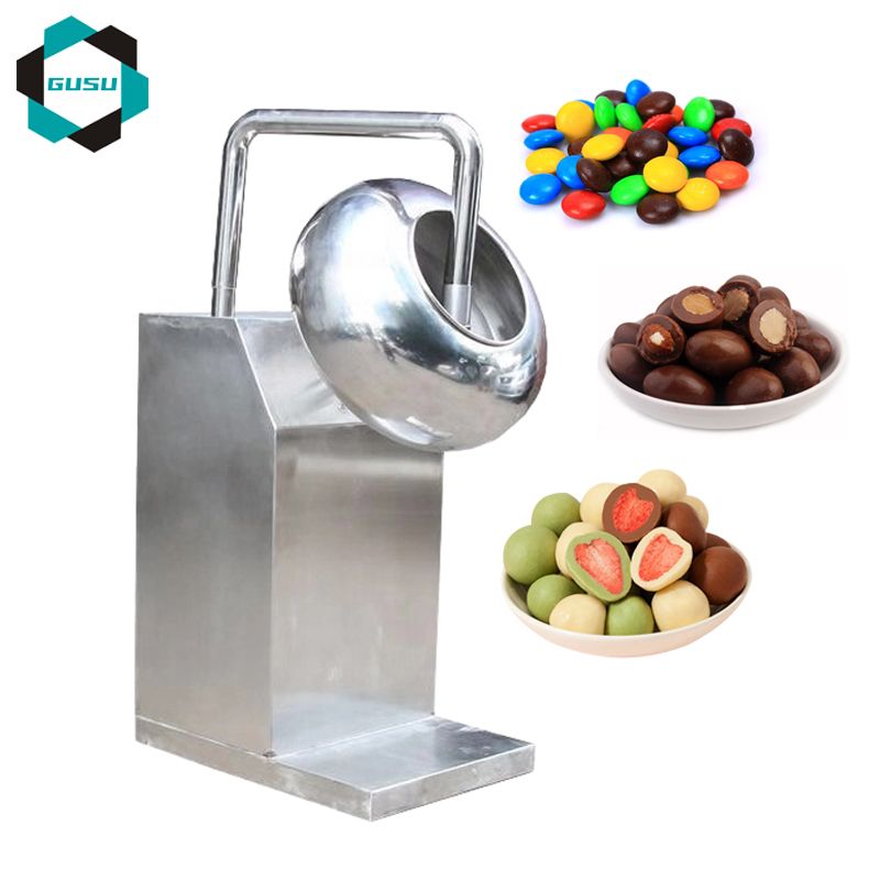 Gusu CE Certified Mini Chocolate Coating Machine and Candy Coating Pan