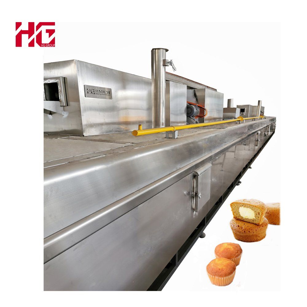 Bakery Oven Snack Production Line for Muffins and Egg Yolk Cakes