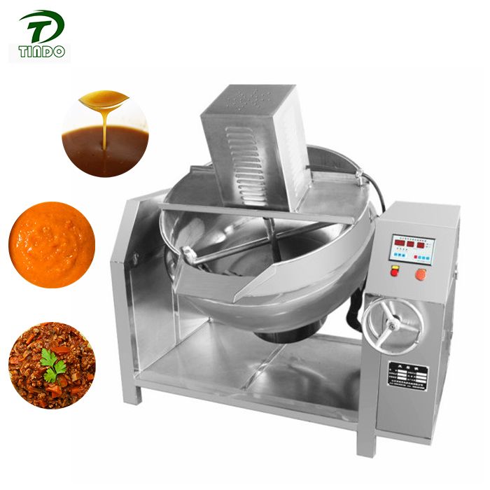 CE Approved Automatic Cooking Kettle with Planetary Mixing Jacketed Pot Mixer