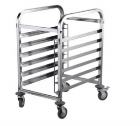 Commercial Heavy-Duty Stainless Steel Bakery Tray Storage Cart