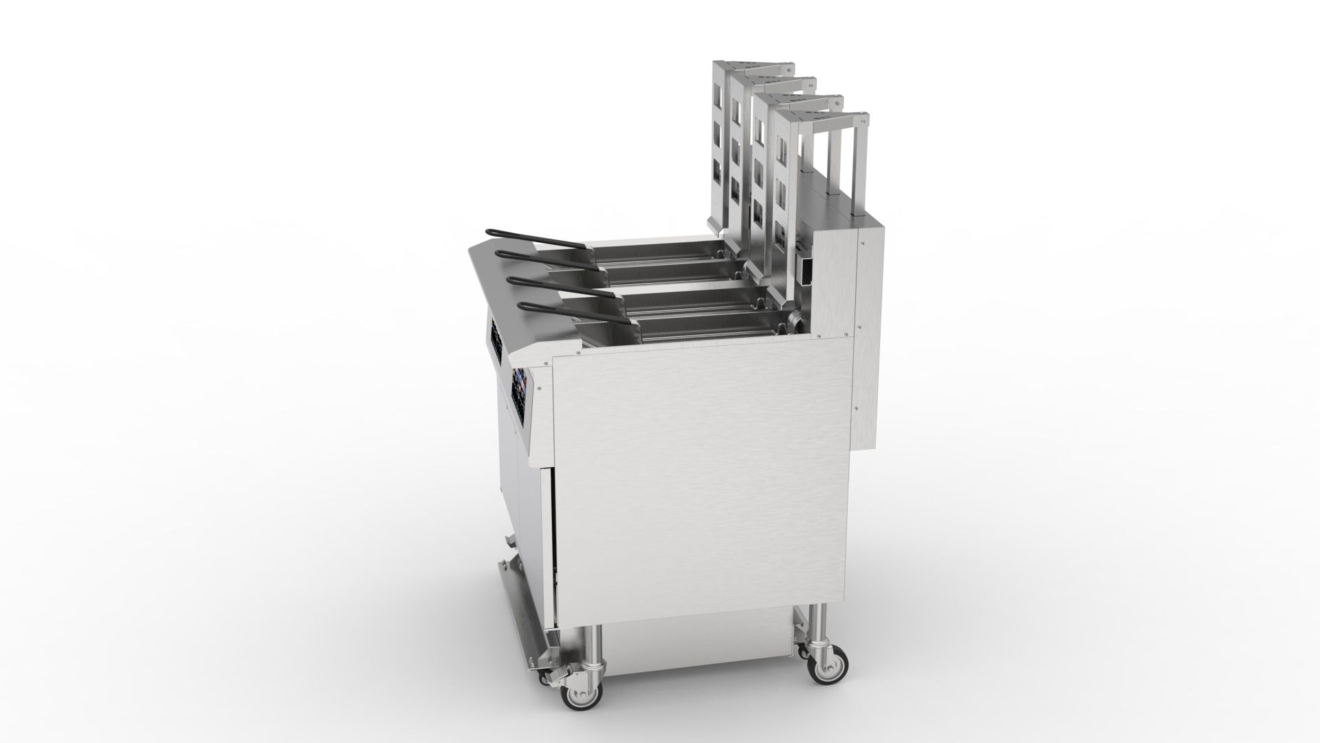 Electric Open Fryer with 4 Tanks and 4 Baskets for Fried Chicken