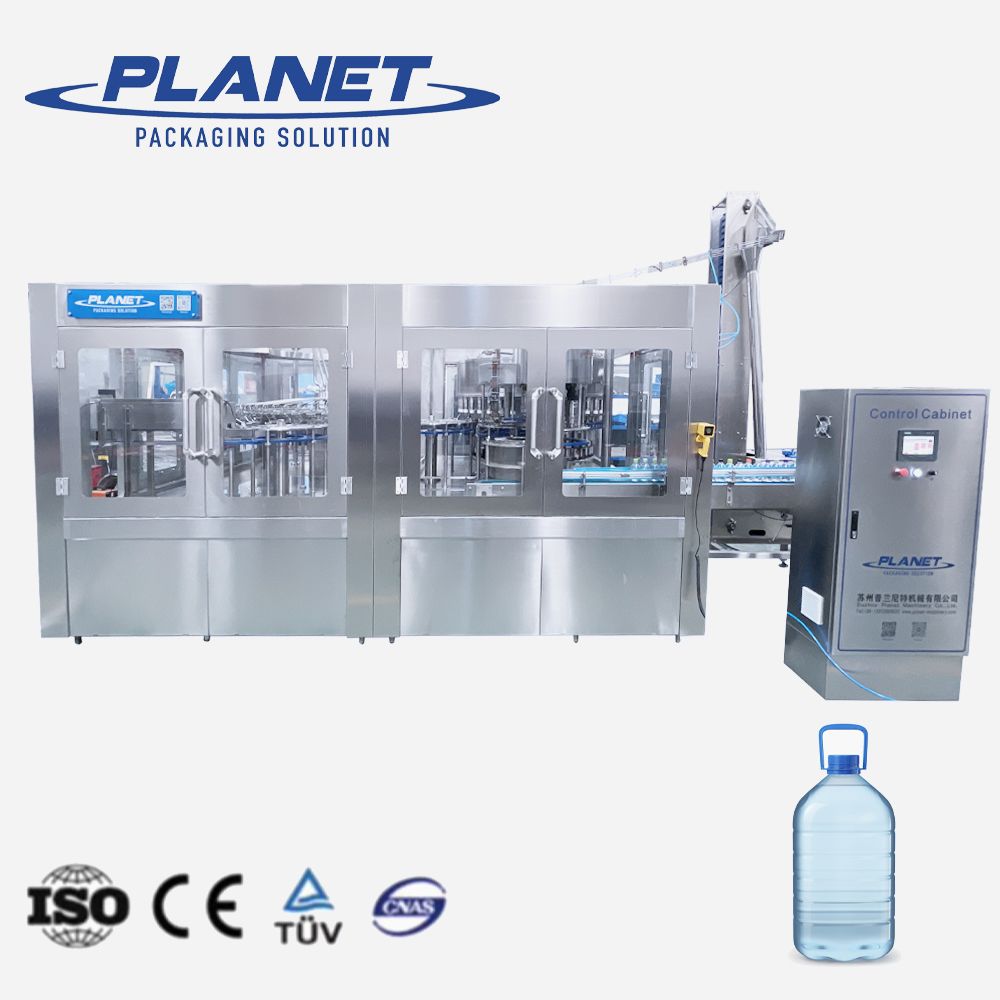 1000 BPH Fully Automatic Liquid Filling Machine for 5-19L Big Bottles