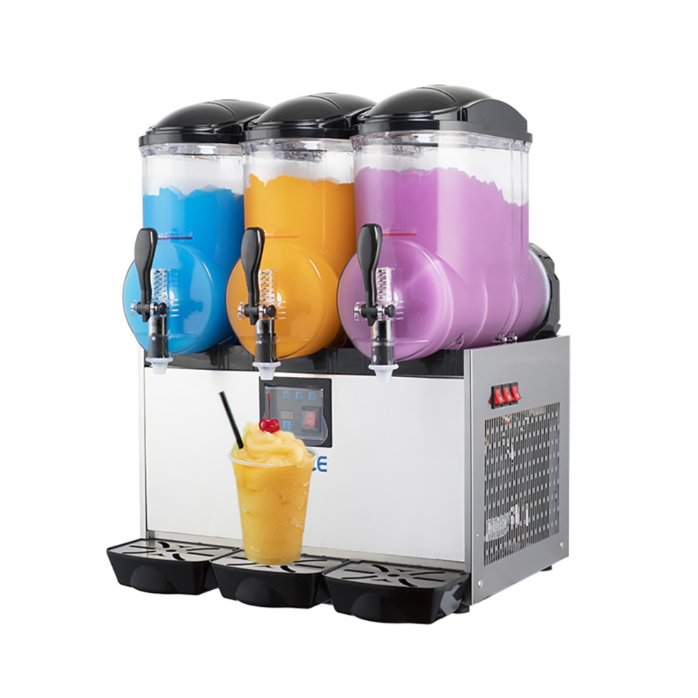 3-Container Commercial Slush Smoothie Granita Machine at Factory Price