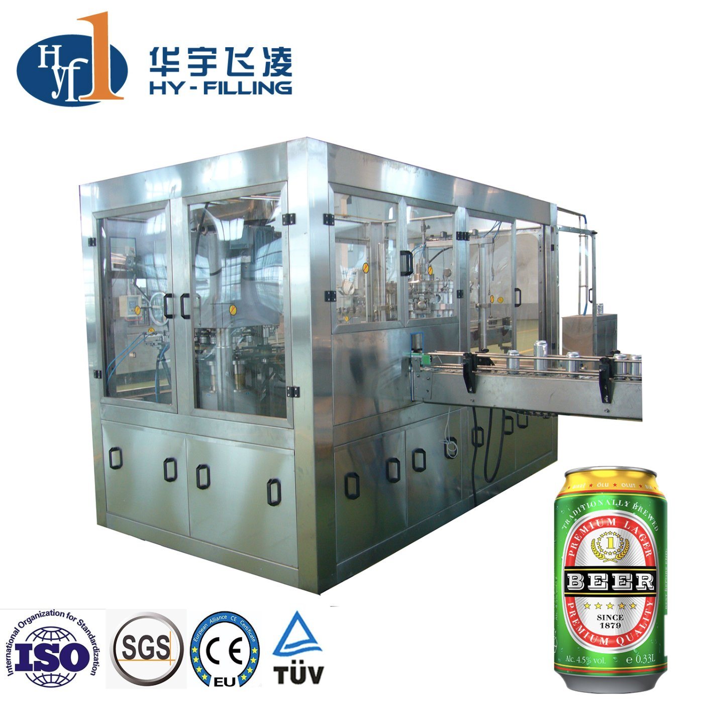Automatic 3-in-1 Metal Can Filling Machine for Pet Juice and Beverages
