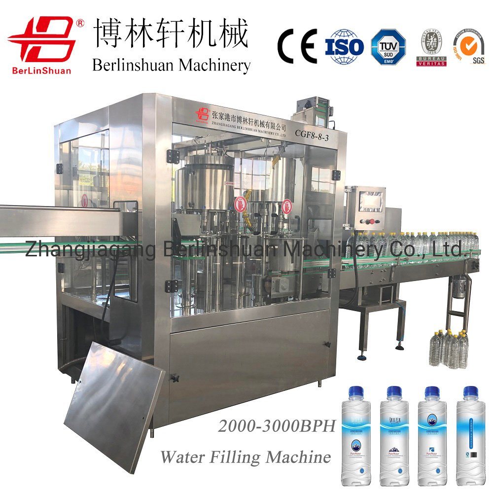 2000-3000 BPH Automatic Bottled Water Filling Machine for Pure