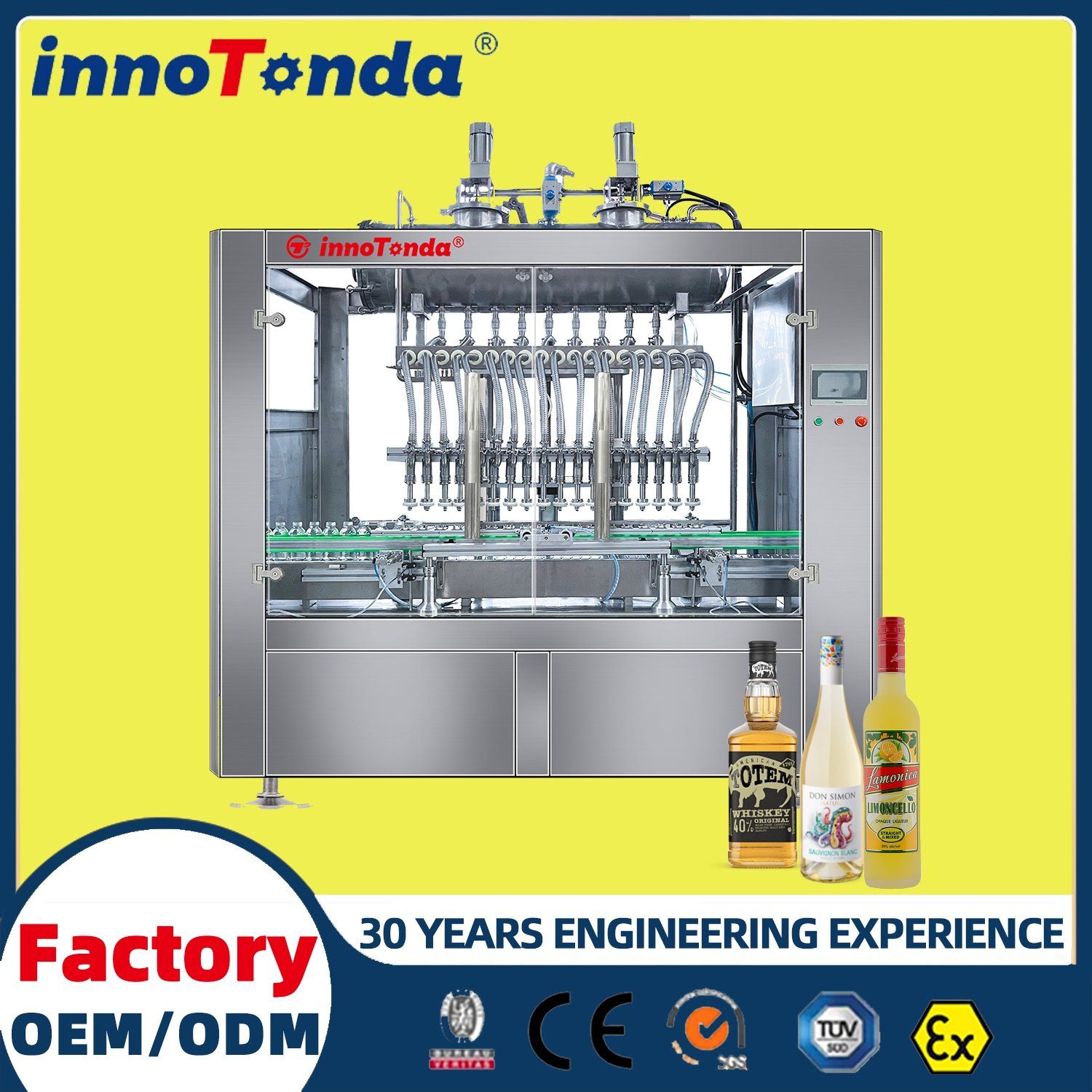 Automatic Low Vacuum Liquid Filling Machine for Easy Foaming of Wine