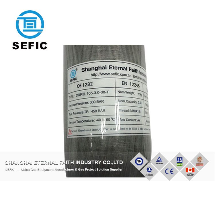 1.6L 3L Oxygen 6.8L 4500 PSI Carbon Fiber Air Cylinder