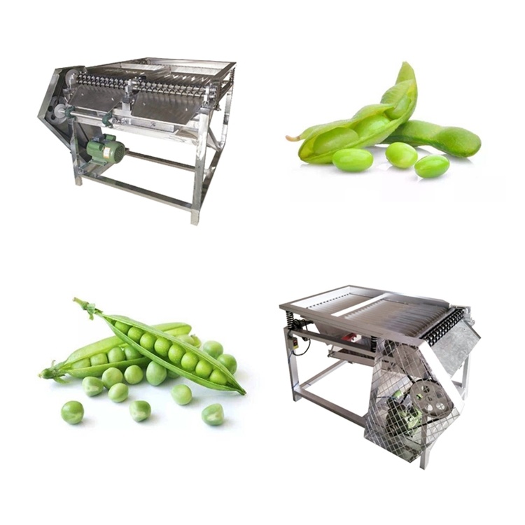 Edamame and Pea Shelling and Peeling Machine for Beans and Soybeans