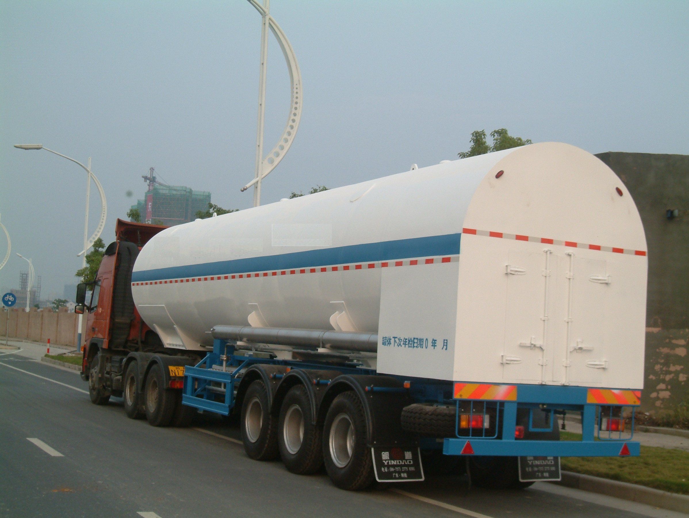 ASME GB Compliant Industrial Liquid Oxygen Fuel Tanker Semi-Trailer