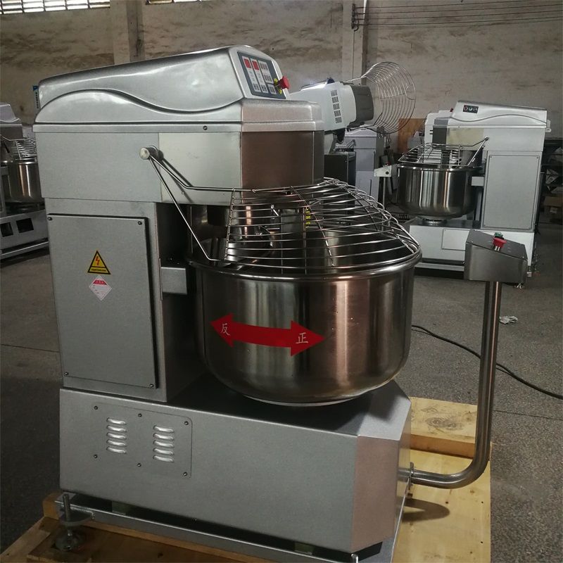 Commercial Heavy-Duty 100kg Self-Tipping Spiral Dough Mixer for Bakeries