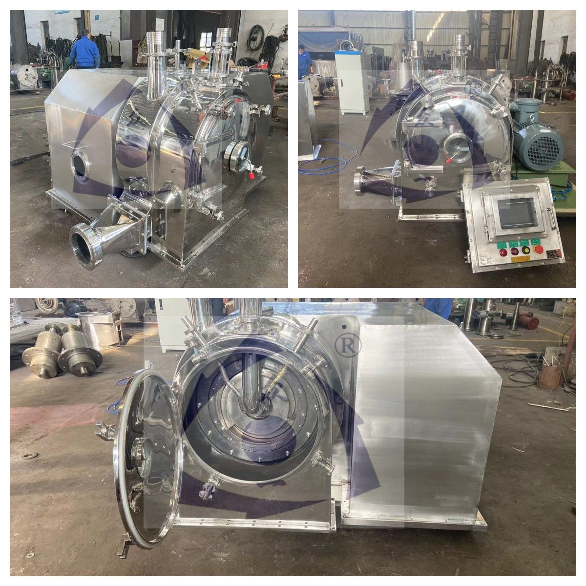High-Capacity Horizontal Centrifuge with Automated Continuous Operation
