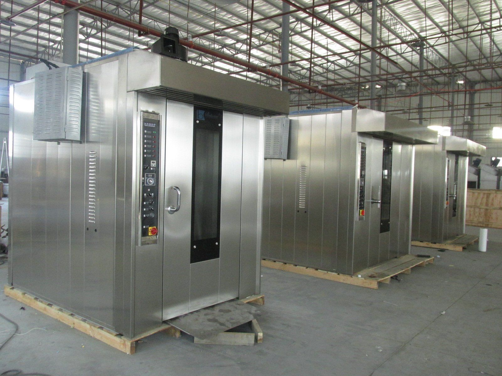 16-Tray Commercial Diesel Rotary Rack Oven with Trolley for Bakery Equipment
