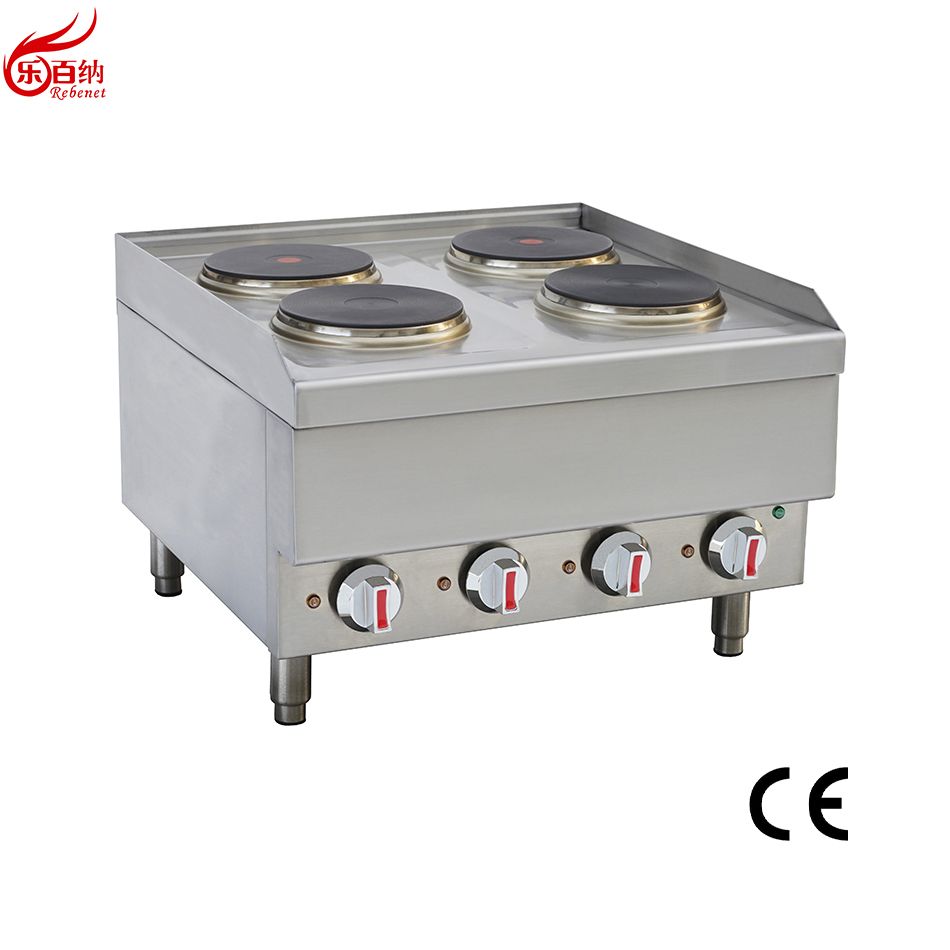 Electric Countertop Hot Plate Stove with 4 Solid Burners (Model 6E-TZ-4)