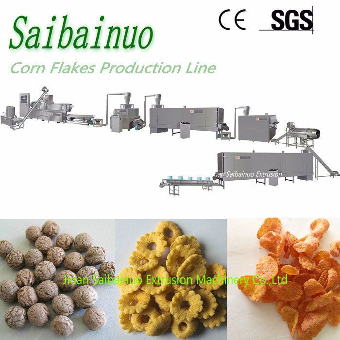 Jinan Saibainuo Corn Flakes Snack Machine for Breakfast Cereal Production