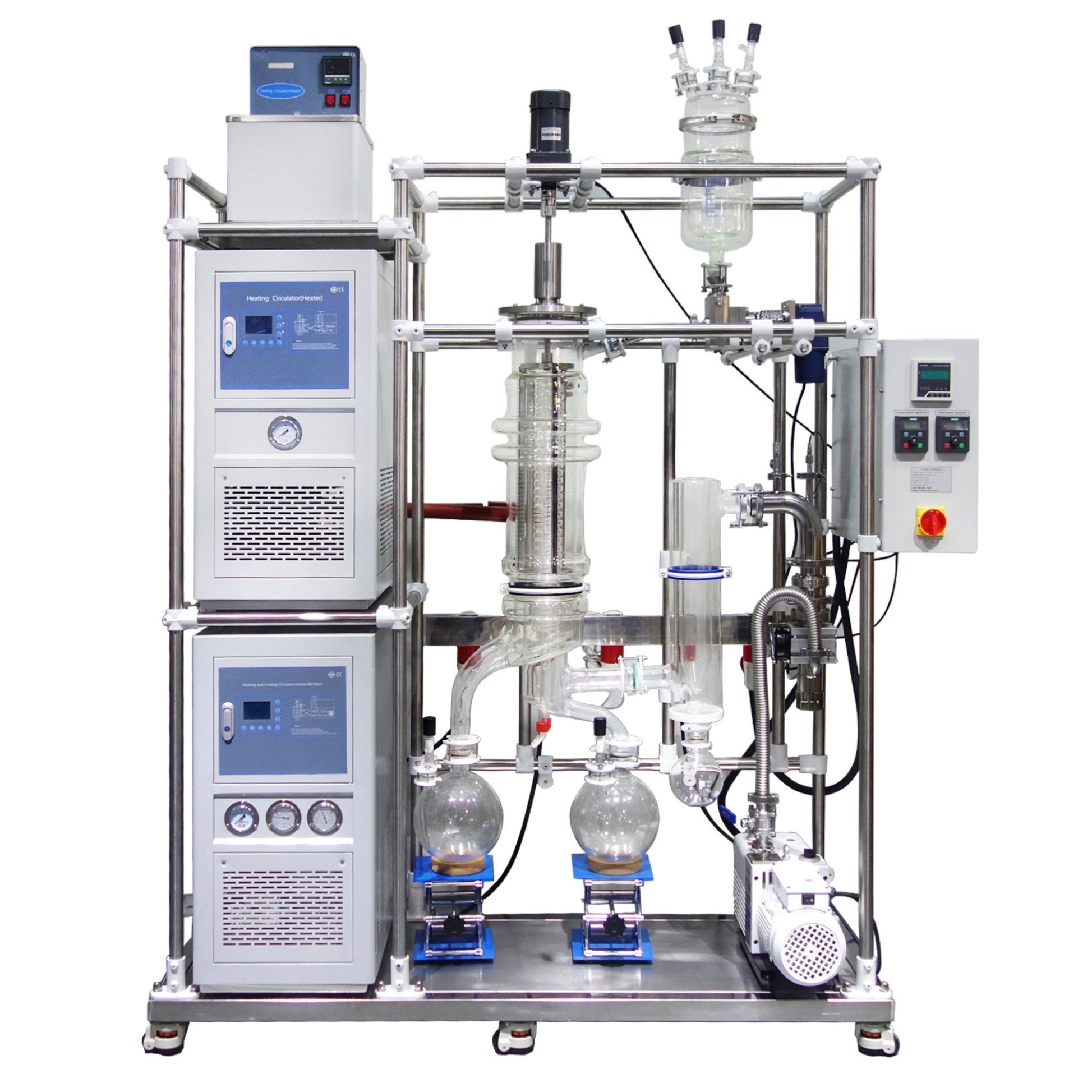 Essential Oil Short Path Wiped Film Molecular Distillation Equipment in Glass