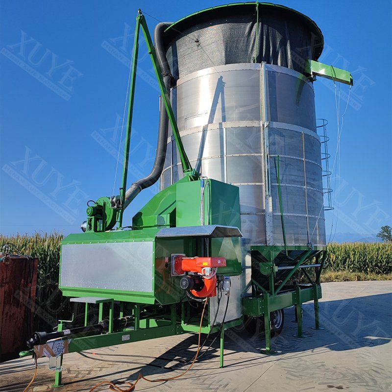 Mobile Grain Dryer with Moisture Control for Agricultural Equipment