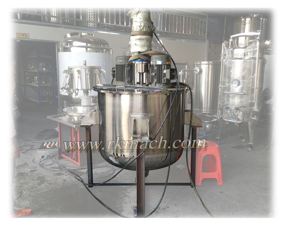 1000L Jacketed Mixing Tank with High-Speed Mixer