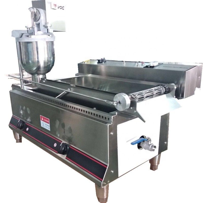 Automatic Big Gas Donut Fryer and Maker Machine for Three Buyers