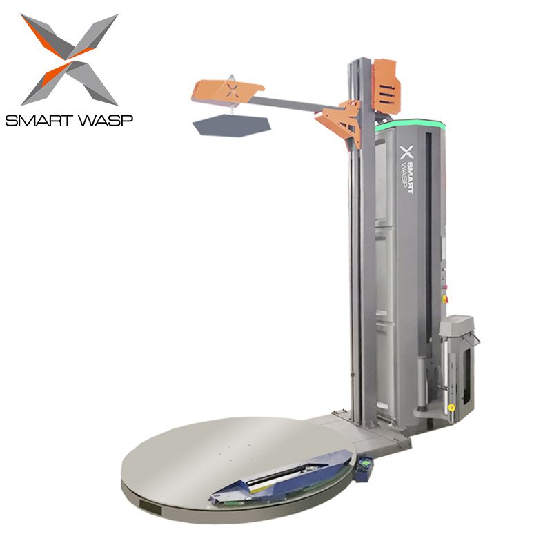 Automatic Pallet Wrap Machine with Top Plate