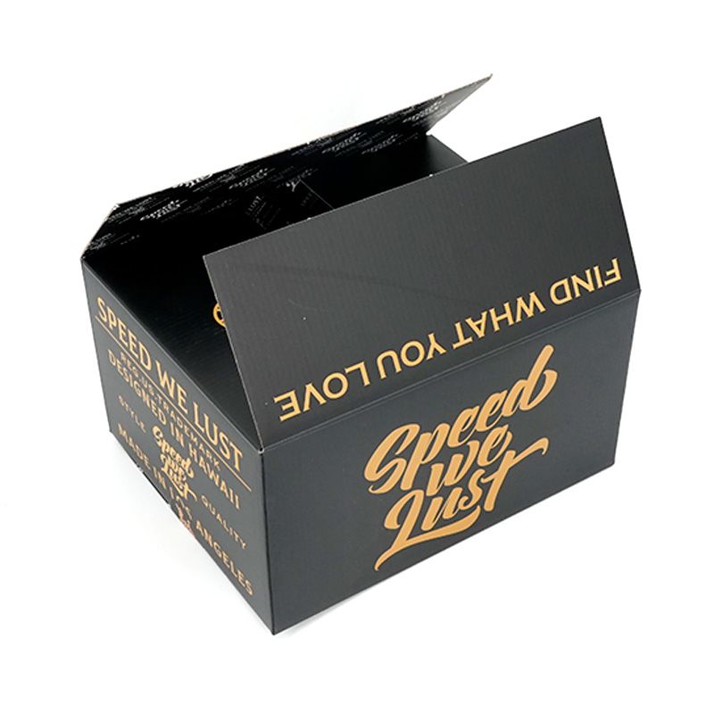 2024 Premium Custom Logo Black Kraft Paper Packaging Corrugated Carton Box