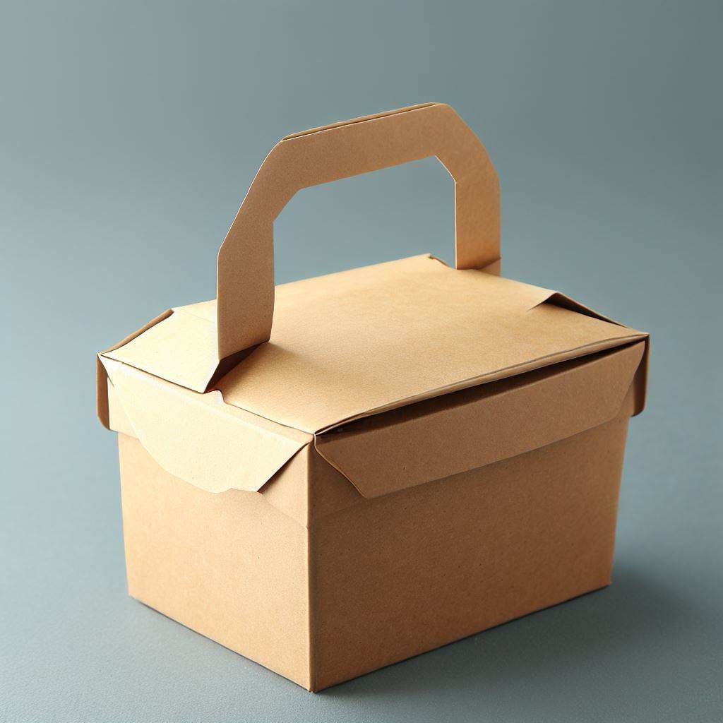 Biodegradable Kraft Disposable Paper Lunch Takeaway Box Food Container