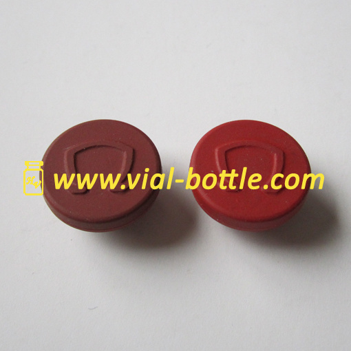 Red 20mm Butyl Rubber Stopper with Special Logo Embossing