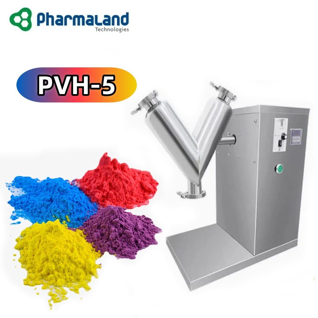 Pharmaland PVH-5 High-Capacity Powder Mixer for Food and Pharmaceutical Industries - Industrial Horizontal Mixing Machine